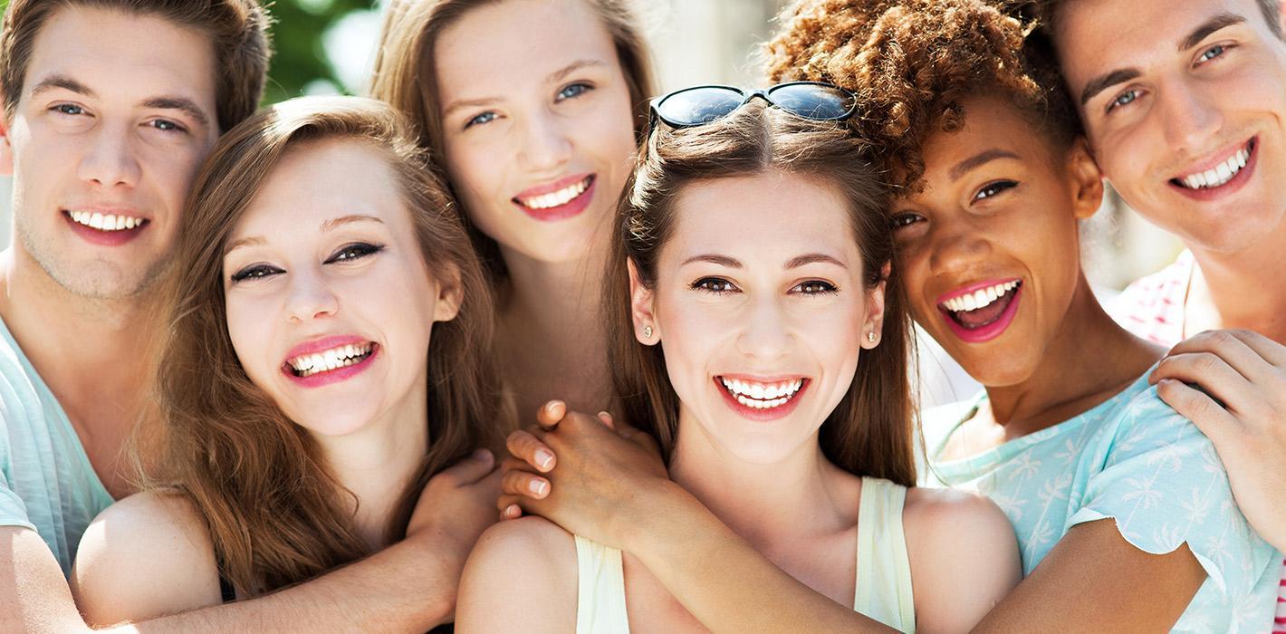 Smiling dental patients